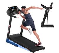 Laufhome Folding Treadmill for Home, Running Machine Treadmill Incline for Heavy People, Max. Capacity 300LBS, 4.25 HP, 1-14KM/H, Bluetooth APP & Heart-rate Sensor, 95% pre-assembled