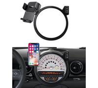 LAUFITMT Car Phone Holder for 2007-2013 BMW MINI Cooper Accessories Screen Fixed Clip Adjustable 360 Degree Rotation Cell Phone Mount Hands Free
