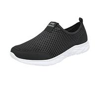 Laufschuhe Damen Slip-On Mesh Breathable Running Shoes Schwarz Sportschuhe Trainer Zum Joggen Sport Freizeitschuhe Walkingschuhe Gesundheitsschuhe Bequem Leichtgewichts Sneakers, white, 39 EU