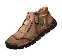 Laufschuhe Herren Extra Weite Turnschuhe Retro Performance Sneaker Rutschfest Dicke Sohle Bergschuhe Dauerhaft Vielseitig Walking Schuhe Atmungsaktive Leichtgewicht Traillaufschuhe, khaki, 6 UK