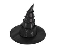 LAUFUY Witches Hat Adults, Black Witch Hat, Halloween Movie Merch Wizard Hats for Women, Fancy Dress Costume Accessory for Parties, Cosplay & Witches Outfits