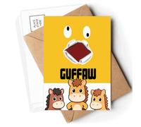 Laugh Disorder Yellow Emotion Guffaw Postcards Envelopes Cards Mailing Year Horse