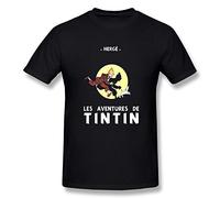 Laugh Dusk Men's Les Aventures De Tintin Cartoon T Shirt