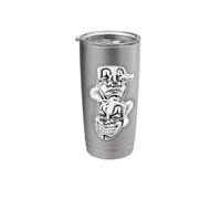 Laugh Now Cry Later Chicano Tattoo Flash Stainless Steel Insulated Tumbler