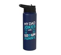 Laugh Out Loud with Sodium Funny Dad Humor Design Stainless Steel Insulated Water Bottle