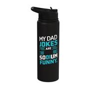 Laugh Out Loud with Sodium Funny Dad Humor Design Stainless Steel Insulated Water Bottle