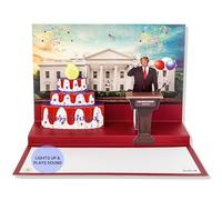 Laughalot Talking Trump Pop Up 3D Birthday Card With Donald Trump Real Voice with Light & Sound Says Happy Birthday to Make Your Birthday Great - Donald Trump Interactive Card Gift for Men and Women