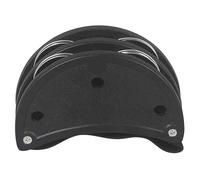 LAUGHERER 1 PCS Percussion Cajon Drum With Steel Bells Foot Bells Foot Pedal Rattles Black