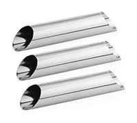 LAUGHERER Brioche Bread Loaf Cannoli Tubes Stainless Steel Cannoli Forms 3PCS Non-Stick Cream Horn Danish Pastry- Durable