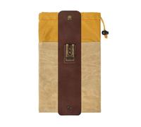 LAUGHERER Foraging Bag with Extra Oversized Storage, Leather Foraging Pouch Collapsible for Outdoor Hiking & Camping Durable Easy to Use Khaki