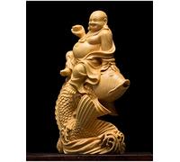 Laughing Buddha Handmade Statue Big-bellied Maitreya Buddha Buddhist Figure God Of Wealth Statue Home Decoration Figurines Feng Shui Statue (Color : 2)