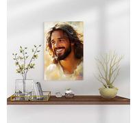 Laughing Christ Christ's Embrace Jesus Picture Jesus Painting Poster Jesus Art Christ's Smile Jesus Watercolor Jesus Wall Art Gift Easter Art Decor