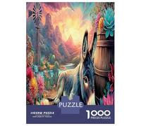 Laughing Donkeys 1000 Piece Animal Jigsaw Puzzles for Puzzles 1000 Pieces Jigsaw for Adults for Adult Challenging Family Puzzle Game Puzzles for Adults Gifts 70x50cm/1000pcs