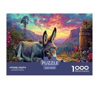 Laughing Donkeys Jigsaw Puzzles Puzzle for Adults Kids. 1000 Pieces Whimsical Challenge Toy Educational Games Home Decoration for Adults& Kids Age 14 Years Up 70x50cm/1000pcs