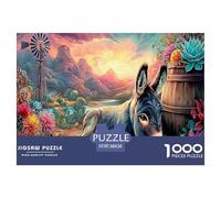 Laughing Donkeys Recycled Paper Adult Jigsaws 1000 Pieces - Donkey (blooms Vibrant) Impossible Hard Difficult Challenging Family Game38x26cm/1000pcs