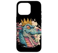 Laughing Dragon Face with Crown Case for iPhone 16 Pro