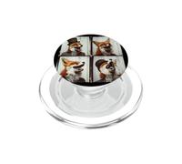 Laughing Fox Funny Animal Photo Booth PopSockets PopGrip for MagSafe