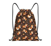 Laughing Fox Print Men Women Swimming Bags Foldable Pe Bag Large String Backpack For Climbing Travel Swim