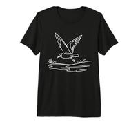 Laughing Gull Line Art Birdwatcher Premium T-Shirt