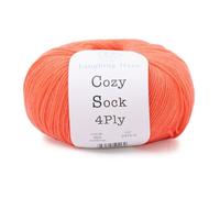 Laughing Hens Cozy Sock - 4Ply Merino Wool & Nylon Yarn for Durable, Colourful Hand-Knitted Socks - 003 Cantaloupe