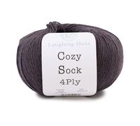 Laughing Hens Cozy Sock - 4Ply Merino Wool & Nylon Yarn for Durable, Colourful Hand-Knitted Socks - 016 Rich Brown