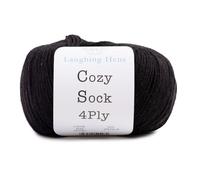 Laughing Hens Cozy Sock - 4Ply Merino Wool & Nylon Yarn for Durable, Colourful Hand-Knitted Socks - 035 Midnight