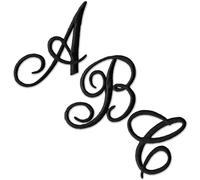 Laughing Lizards Monogram Letter Patch 26 Piece Kit, Script Iron On Appliques, Kit Includes All 26 Cursive Letters for Clothing, Stockings, and More! (Large, Black)