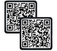 Laughing Lizards Rickroll QR Code Patch | | QR Code Plays Rick Astley's Never Gonna Give You Up, Includes (2) Funny Morale Hook & Loop Military Patches, Tactical Patches for Hats, Bags & Equipment