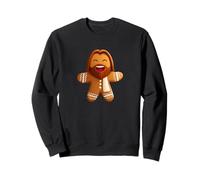 Laughing Lord Jesus as Gingerbread Man Costume Sweatshirt