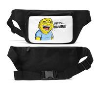 Laughing Man Drooling Intensely Unisex Waist Bag Black