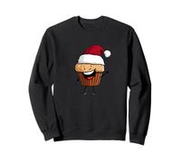Laughing Muffin with Festive Christmas Hat for Man and Woman Sweatshirt