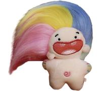 (Laughing Out Loud) Cute Plush Toy,Creative Delicate Colorful Hair Soft Keychain - Funny Doll Pendant, Interactive Kids Toy, Plush Stuffed Animal for Home, Girls, Boys