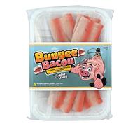 Laughing Smith Bungee Bacon - Fidget Stretchy Sensory Bacon - Fun & Calming Sensory String Food - Realistic Imitation Play Bacon Strips - Helps with Stress, Anxiety & Autism