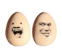 Laughing Stress Relief Egg, With Soft And Squeezable Texture, 5.5x4cm, Humorous Egg Squeeze Toy, Novelty Fidget Toy, Funny Expressions And Portable, For Kids, Adults, Home, Office, Study