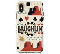 Laughlin NV Casino Town Desert Style Design With Cards Dice Case for iPhone X/XS