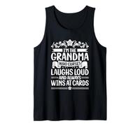 Laughs Loud And Always Wins At Cards Grandma Mama Nana Mimi Tank Top