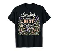 Laughter is The Best Medicine Floral World Laughter Day T-Shirt