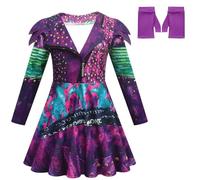 laughZuaia Children's Girls' Zip Dress Gloves Set Princess Red Pink Blue Cosplay Costumes (130 times)