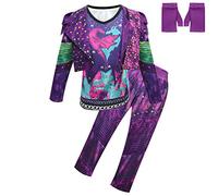laughZuaia Kids Girls Jacket + Vest + Pant Clothing Set Mal Cosplay Costumes Party Dress up Role Play Outfits Fantasia Gift (8-9 Years, Style 1)