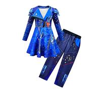 laughZuaia Kids Girls Jacket + Vest + Pant Clothing Set Mal Cosplay Costumes Party Dress up Role Play Outfits Fantasia Gift (12-13 Years, Style 2)