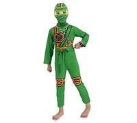 laughZuaia Kids Red Green Blue Ninja Pretend Play Costumes Cartoon Kai Lloyd Jay Fancy Dress Up Jumpsuit Outfits (150, Llyod)