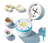 LAUHUW Pill Cutter 1/4,Pill Crusher,Splitter for Smalla Pills,Pill Organizer, Suitable for Carrying On The Go (4 in 1)