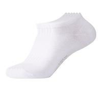 Laulax Ladies 6 Pairs Finest Combed Cotton Arch Support Trainer Socks, White, Size UK 3-5