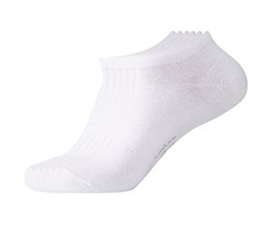Laulax Ladies 6 Pairs Finest Combed Cotton Arch Support Trainer Socks, White, Size UK 3-5