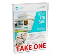Laumffon Outdoor Real Estate Brochure Box，Outdoor Brochure Holder Waterproof with Lid-Take One Document Holder Can Hold 180, 8.5 x 11 Documents, Flyers & Brochures or Other Outdoor Marketing Needs