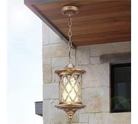 LAUMZX European Oil Rubbed Bronze Outdoor Pendant Light, Vintage Waterproof Hanging Chandelier, Classic Exterior Lantern Fixture for Porch, Patio, Deck, and Garden
