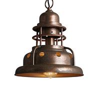 LAUMZX Vintage Industrial Pendant Light Fixture, Retro Bronze Metal Lighthouse Design Hanging Lamp, Rustic Farmhouse Steampunk Chandelier for Kitchen Island Dining Room Bar Cafe Loft