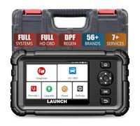LAUNCH CRP129 HD Heavy Duty Truck Full System Diesel Diagnostic Scanner for Cummins, Detroit, Isuzu, Volvo and Commercial Vehicle Semi-Trucks with DPF Regen Injector Cutoff, Oil Reset 7+ Services