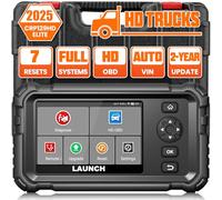LAUNCH CRP129 HD Heavy Duty Truck Scanner, Full System Diesel Diagnostic Scan Tool with 7 Reset, DPF Regen Speed Limit Adjust Oil Reset,Commercial Code Reader for Heavy Truck Pickup Tractor Semi-Truck