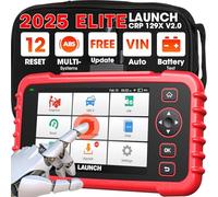 LAUNCH CRP129X V2.0 OBD2 Scanner, ABS SRS Transmission Engine Diagnostic Tool with 12 Service Functions, Lifetime Free Update, Auto VIN, Battery Test